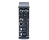 AJA Ki Pro Mini compact field video recorder showing rear ports and controls on a sleek black device.
