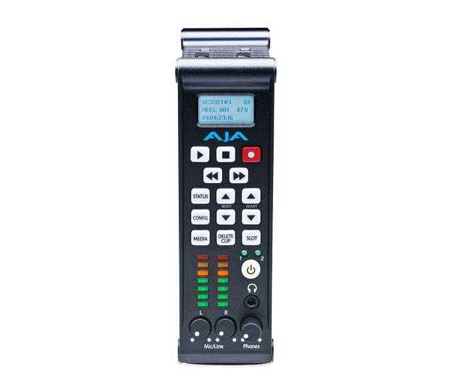 AJA Ki Pro Mini compact field video recorder with front view, showing control buttons and connectors. – image 3