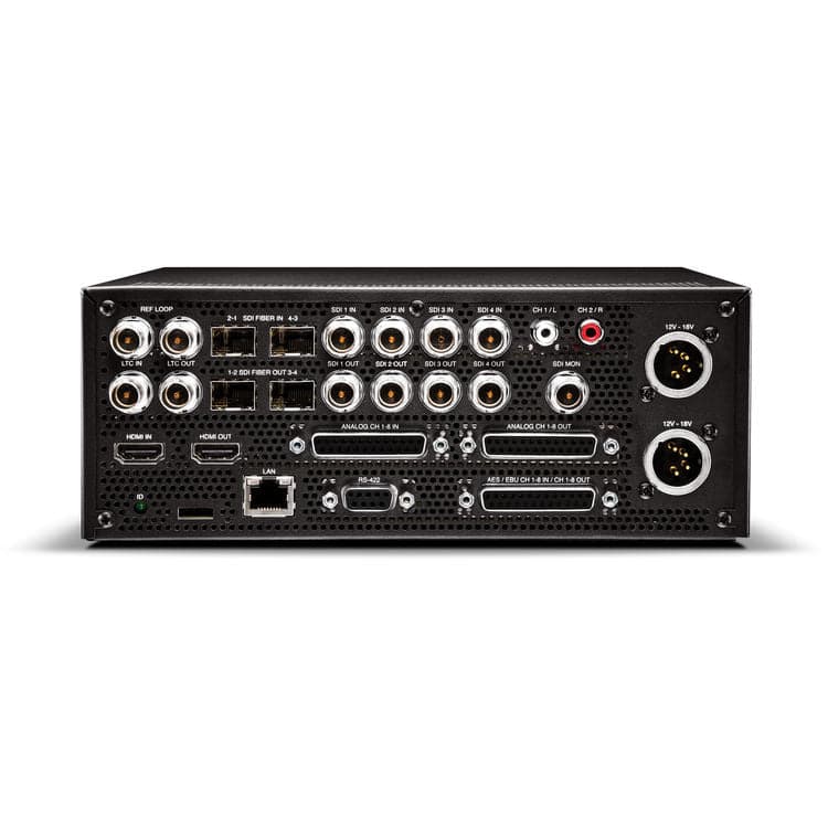 AJA Ki Pro Ultra 4K video recorder and monitor with 3G-SDI and HDMI ports, shown from the rear with input and output connections. – image 3
