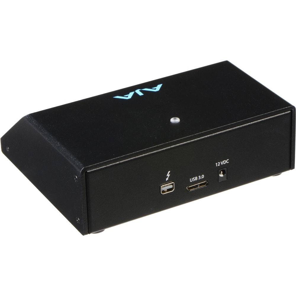 AJA KiStor Dock storage device with multiple ports and connection options, shown from the back view. – image 2