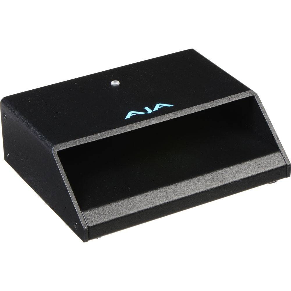 AJA KiStor Dock storage device with multiple ports and sleek black design for professional data transfer and storage. – image 1