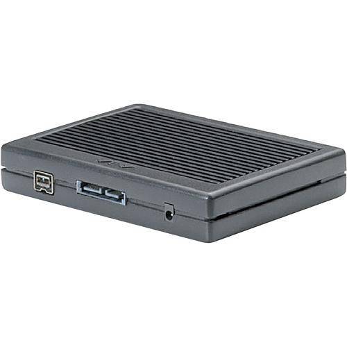 AJA KiStor 512GB SSD storage module with USB 3.0 interface, showcasing the compact, sleek design of the storage device. – image 1