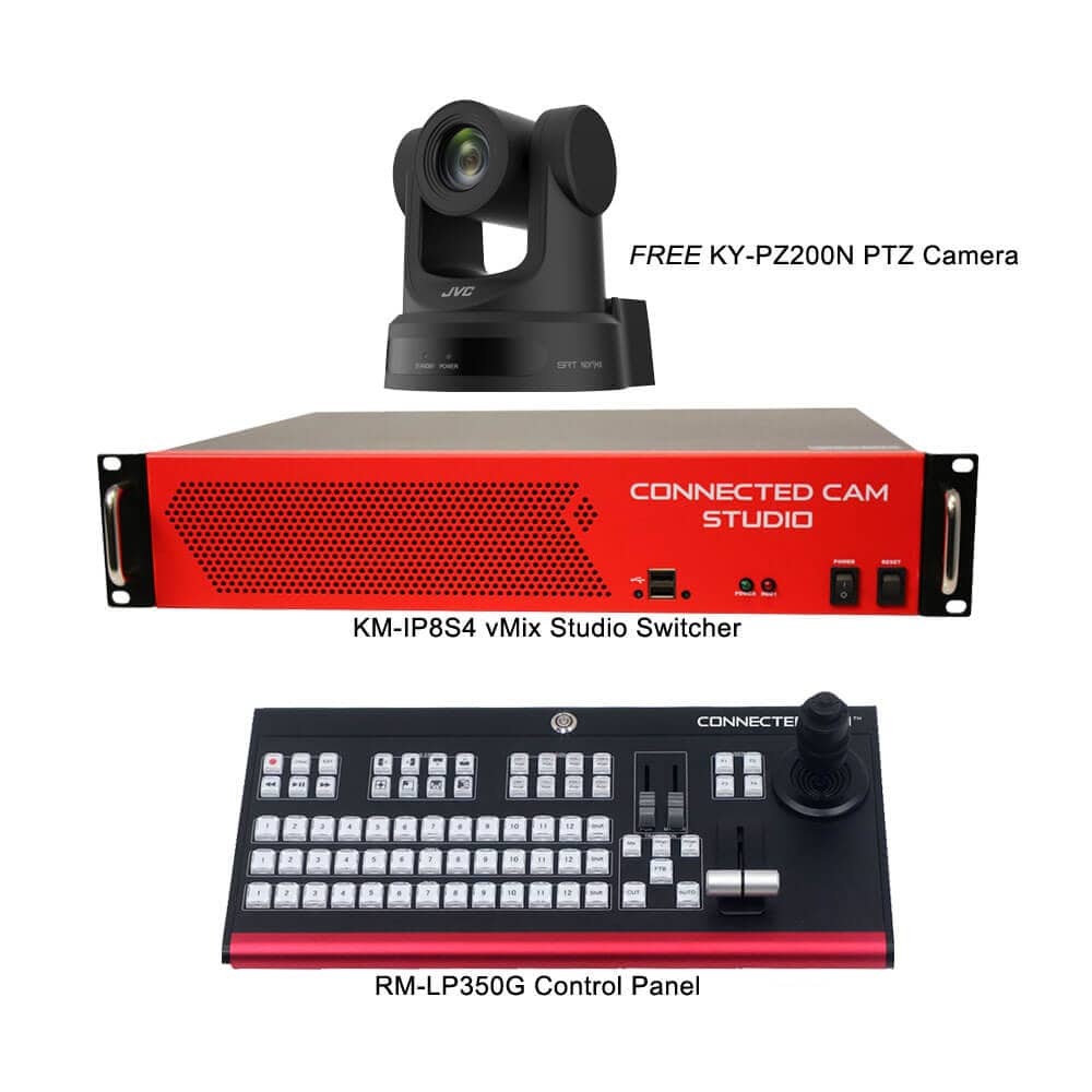 JVC KM-IP8S4 and RM-LP350G Control Surface Kit (Free JVC KY-PZ200N PTZ Camera) - Coremicro – image 1
