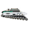 AJA KONA 5 12G-SDI HFR 8K capture and playback card with connected cables for professional video editing and broadcasting.