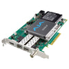 AJA KONA IP video and audio capture card installed in a computer, showing ports and interface for professional video streaming.