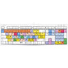 LogicKeyboard ALBA Mac Logic Pro X keyboard with US layout, showing black keys and custom key labels for professional music production.