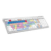 LogicKeyboard ALBA Mac keyboard for Adobe Premiere Pro CC, US layout, featuring shortcut keys and sleek design.