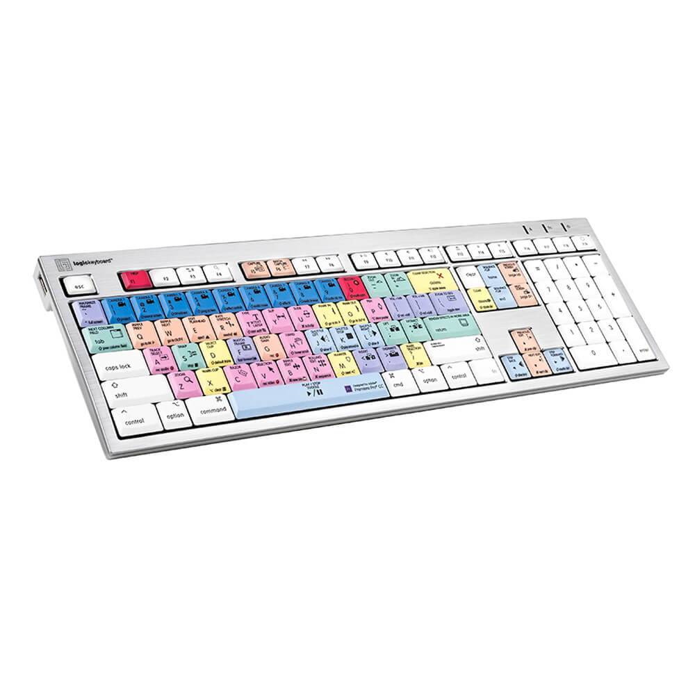 LogicKeyboard ALBA Mac keyboard for Adobe Premiere Pro CC, US layout, featuring shortcut keys and sleek design. – image 1