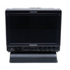 Panasonic 9-inch LCD field monitor for production equipment, showing a professional camera setup with the monitor attached.