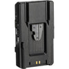 IDX System Technology V-Mount Adapter Plate with five D-Tap outputs, shown from the side for video camera power connections.