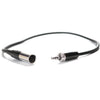 Kondor Blue Mini-XLR Male to Locking 3.5mm stereo cable for BMPCC 6K & 4K, black, showing connection end with mini plug and locking mechanism.