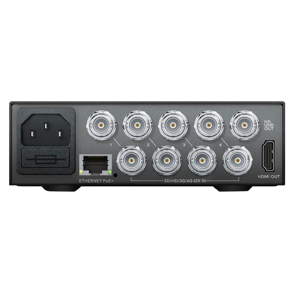 Blackmagic Design MultiView 4 video multiviewer displaying four screen outputs on the rear panel. – image 3