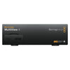 Blackmagic Design MultiView 4 video multiviewer front view showing multiple display screens and control panel.
