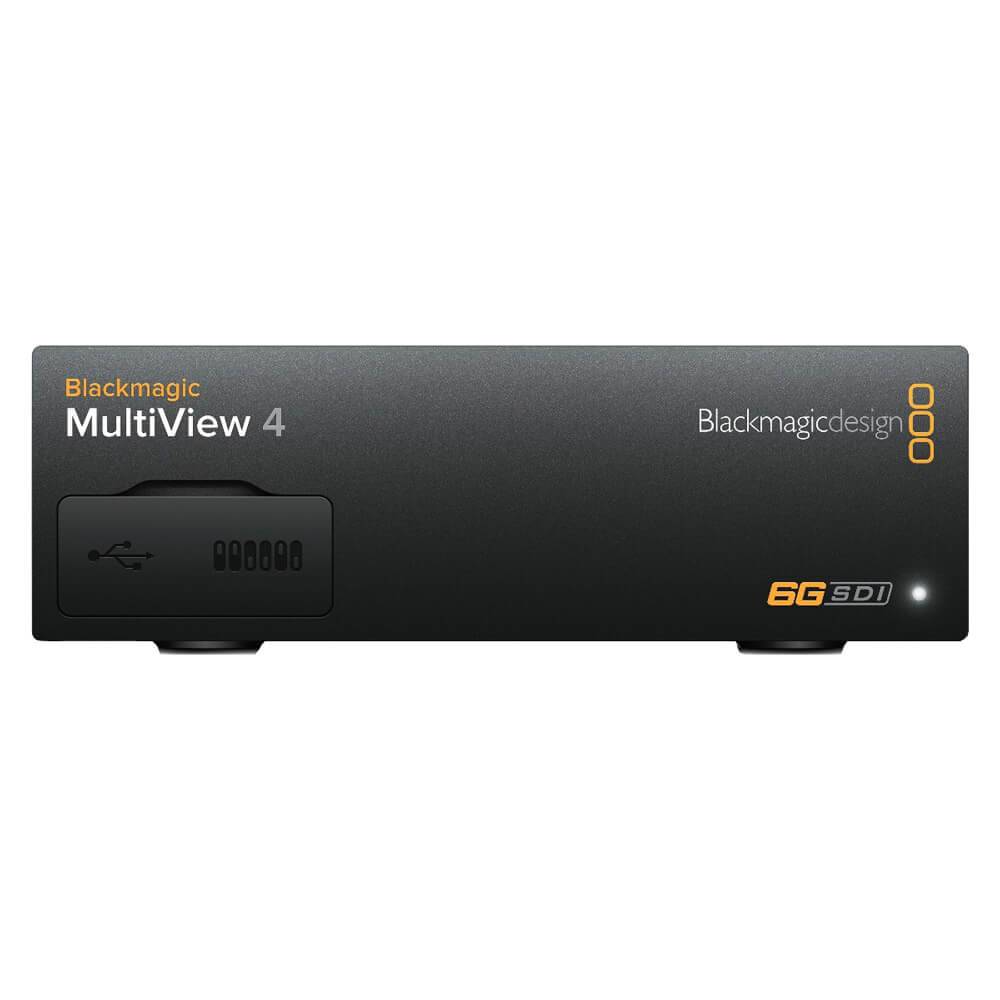 Blackmagic Design MultiView 4 video multiviewer front view showing multiple display screens and control panel. – image 2