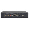 Rear view of Datavideo NVD-35 MARK II IP/SDI video decoder showing input ports and control panel for production equipment.