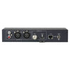 Rear view of Datavideo NVS-35 dual streaming encoder and recorder, showcasing connection ports and control panel on production equipment.