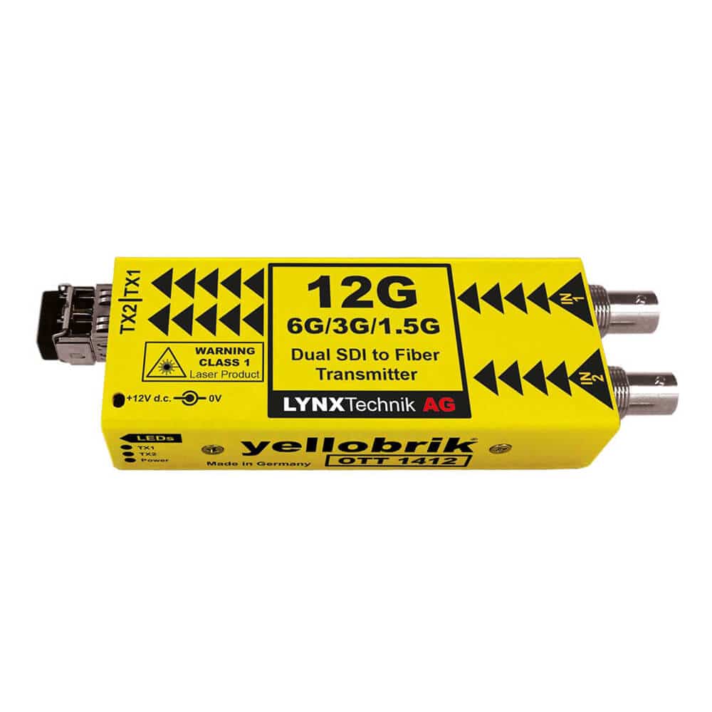 Lynx Technik yellobrik OTT-1412 Dual Channel 12G SDI to Fiber Transmitter (Duplex LC) - Coremicro – image 1