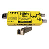 LYNX Technik yellobrik 3Gb SDI to fiber optic transmitter with LC connector for professional video production equipment.