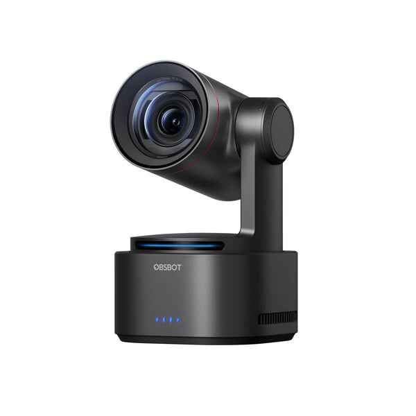 OBSBOT Tail 2 Pack PTZ cameras with NDI activation, front angle view showcasing sleek design and lens details. – image 2