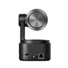 Rear view of two OBSBOT Tail 2 PTZ cameras with NDI activation, showcasing sleek black design and lens details.