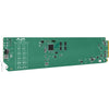 AJA OpenGear 2x4 3G-SDI Reclocking Distribution Amplifier Card showing SDI input/output ports and circuit board details