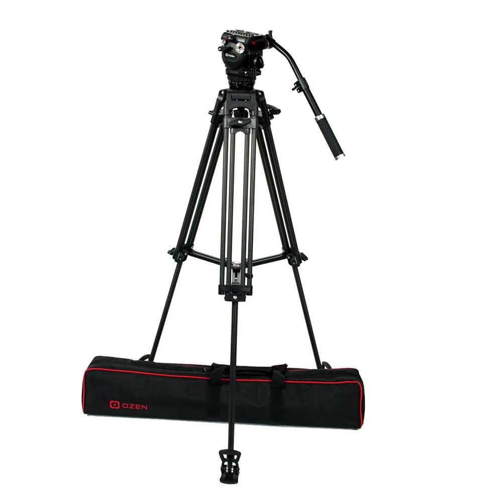 OZEN 8CF2S 75mm AGILE 8S S-LOC tripod system for video cameras, featuring sturdy legs and adjustable head for smooth filming. – image 1