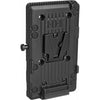 IDX System Technology P-V2 V-mount adapter plate with D-Tap and Digi-View for professional video cameras, shown in close-up.