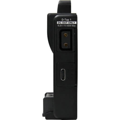 IDX System Technology P-Vmicro V-Mount adapter plate with D-Tap and USB-C ports for video camera power connections. – image 1