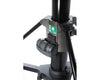 Libec P1000 pedestal with QH3 fluid head and QD-30PD system for video cameras, shown with adjustable height and stability features.