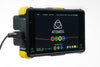 Atomos Shogun Flame video monitor full kit displayed with screen and accessories for professional video recording.