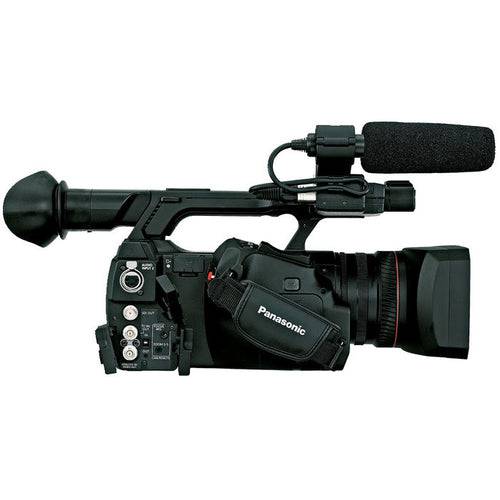Panasonic microP2 handheld AVC-ULTRA HD camcorder with microphone and lens, designed for professional video recording. – image 2