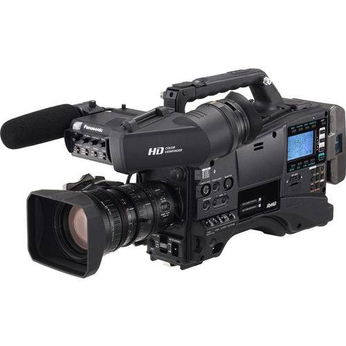 Panasonic P2 2/3" AVC-Intra shoulder camcorder with professional grip and viewfinder for high-quality video recording. – image 1