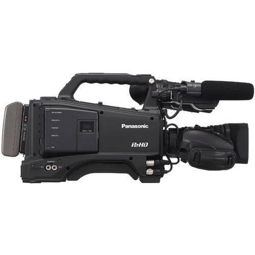 Panasonic P2 HD shoulder camcorder with 2/3-inch 3MOS sensors and AVC-ULTRA recording technology, view with lens and controls. – image 2