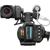 Sony PMW-300K1 handheld XDCAM HD camcorder with interchangeable lens system, showing rear view with controls and display screen.