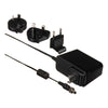 Blackmagic Design 12V60W power supply for ATEM Mini Extreme with locking connector, black plastic casing, and power cable attached.