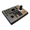 PTZOptics PT-JOY-G4 IP/Serial Joystick Controller with ergonomic design and multiple control buttons for PTZ camera operation.
