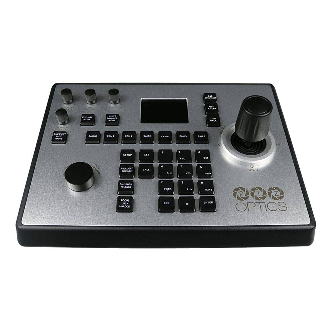 PTZOptics PT-JOY-G4 IP/Serial joystick controller with multiple buttons and ergonomic design for controlling PTZ cameras. – image 2
