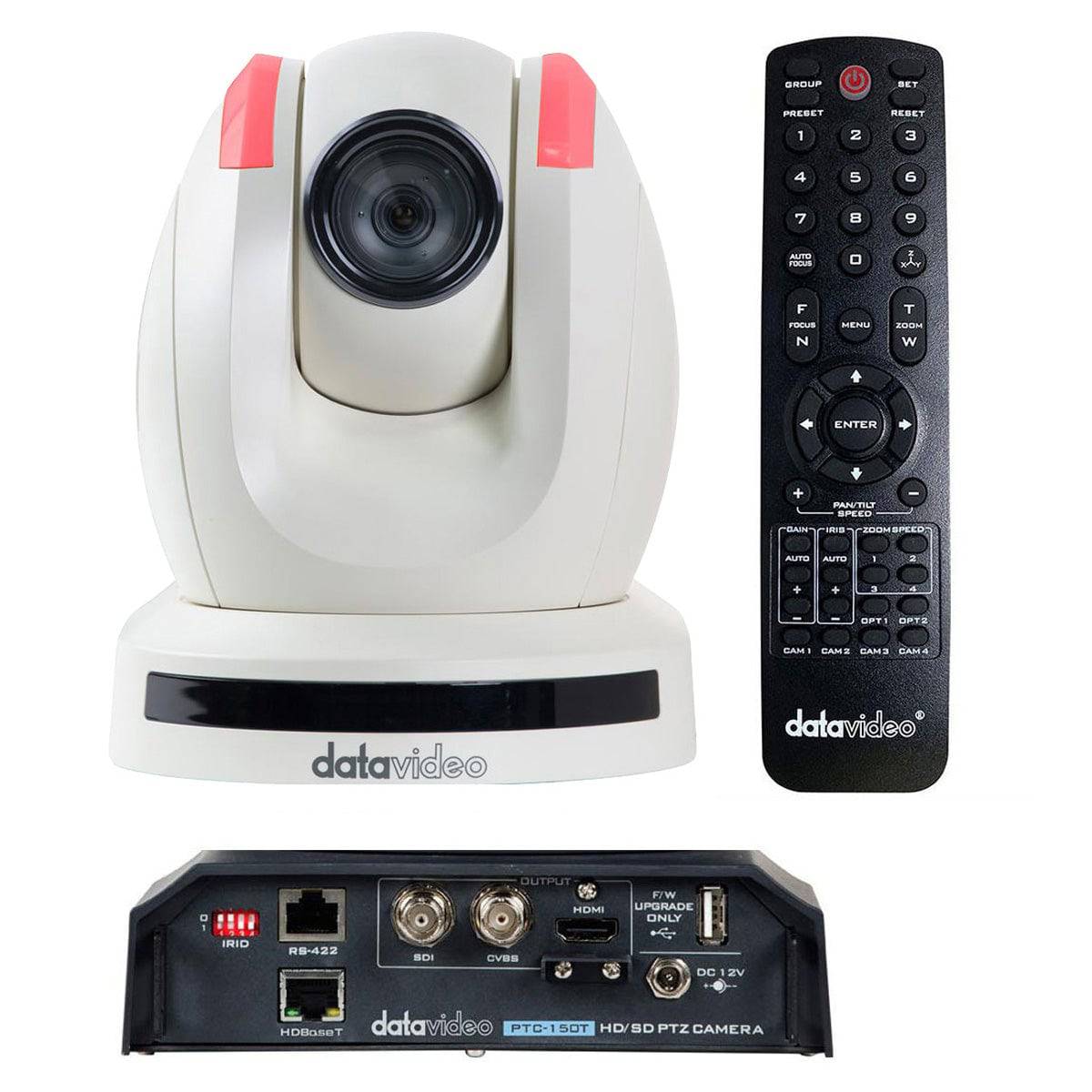 Dat Video Camera Datavideo PTC-150TWL HD/SD-SDI HDBaseT PTZ Camera (White) | COREMICRO.COM