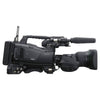 Sony PXW-Z450 4K XDCAM ENG camcorder side view showing lens, grip, and controls in a professional camera body.