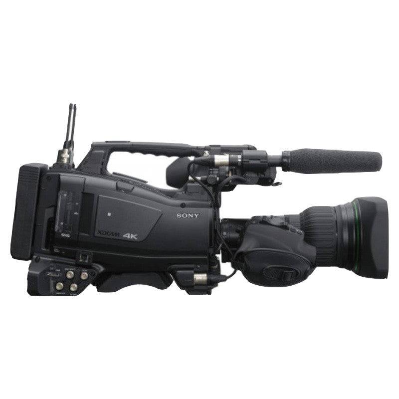 Sony PXW-Z450 4K XDCAM ENG camcorder side view showing lens, grip, and controls in a professional camera body. – image 2