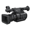 Sony PXW-Z280 4K XDCAM handheld camcorder with professional lens, grip, and control buttons for high-quality video recording.