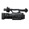Side view of Sony PXW-Z280 4K XDCAM handheld camcorder showing lens, grip, and side controls.