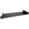 AJA IOX-RM rackmount tray for video capture devices, shown with mounting brackets and hardware for professional AV setups