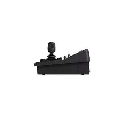 Canon RC-IP1000 remote PTZ camera controller with right-side view, featuring multiple control buttons and ergonomic design.