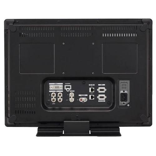 Rear view of Panasonic 21.5-inch Full HD LCD production monitor showing connection ports and adjustable stand. – image 2