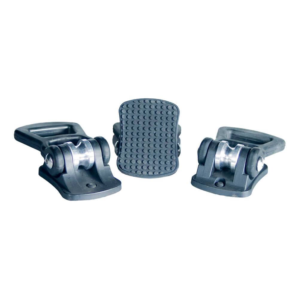 Set of three OZEN wide rubber feet for 75AL2 and 75CF2 video camera tripods, providing stability and grip. – image 2