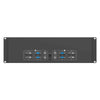 Rear view of Lilliput RM-7024 Dual 7-inch DVI rackmount IPS monitors, showing connectivity ports and mounting features.