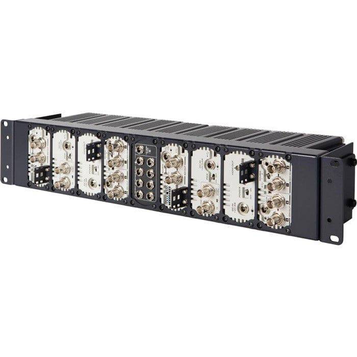 Datavideo RMK-2 rackmount kit for 8 DAC converters, shown with mounting hardware and connectors for professional production equipment. – image 2