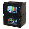 Atomos Ronin Duo video recorder, player, and monitor stacked side view showing its dual-screen design and professional interface.