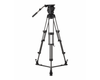 Libec RSP-750 professional aluminum tripod system with floor-level spreader for video camera ENG setups, sturdy and adjustable.